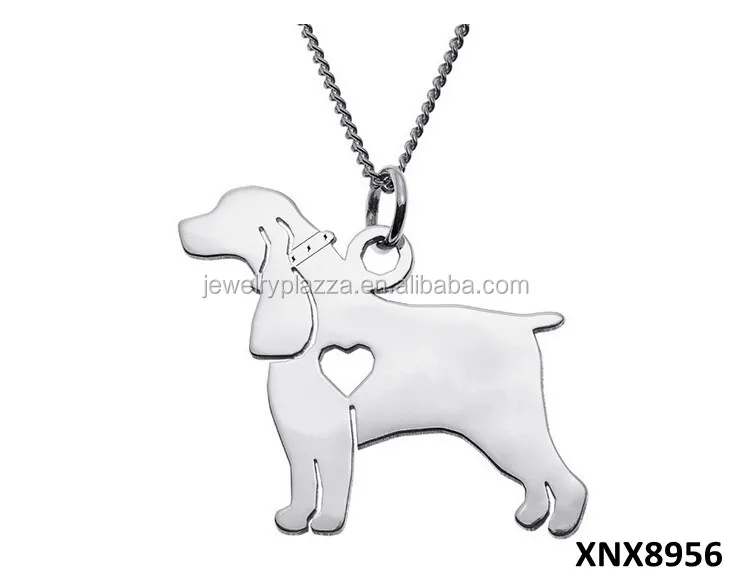 dog silhouette necklace