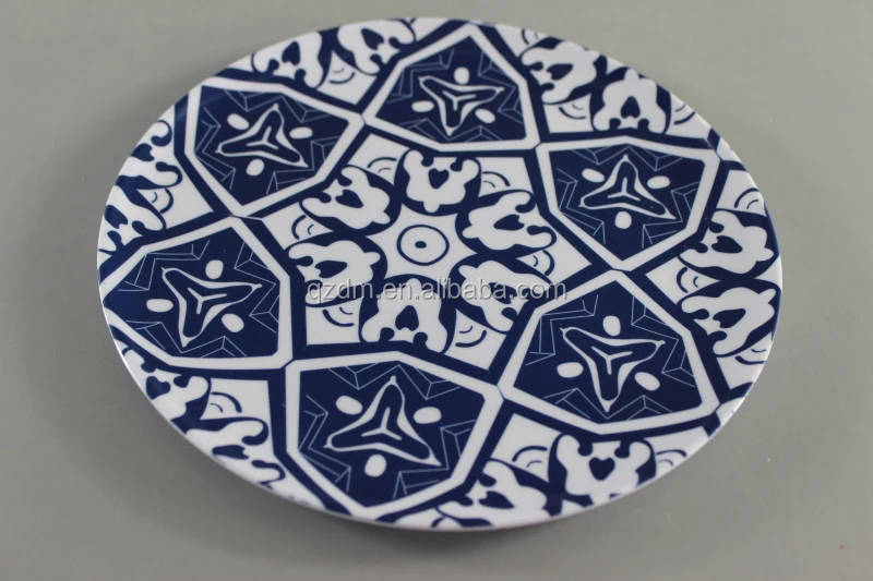 8inch Melamine flat base dinner plate & dishes