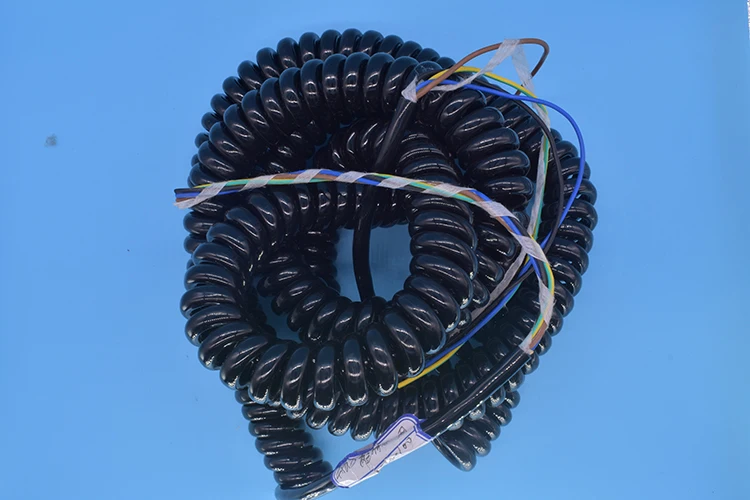 2m 4 Core 4*0.75mm2 Power Coiled Curly Extension Cord Cable Retractable