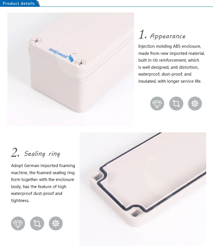 China Manufacture Dsag0825 80*250*70mm Ip65 Plastic Antenna Enclosure