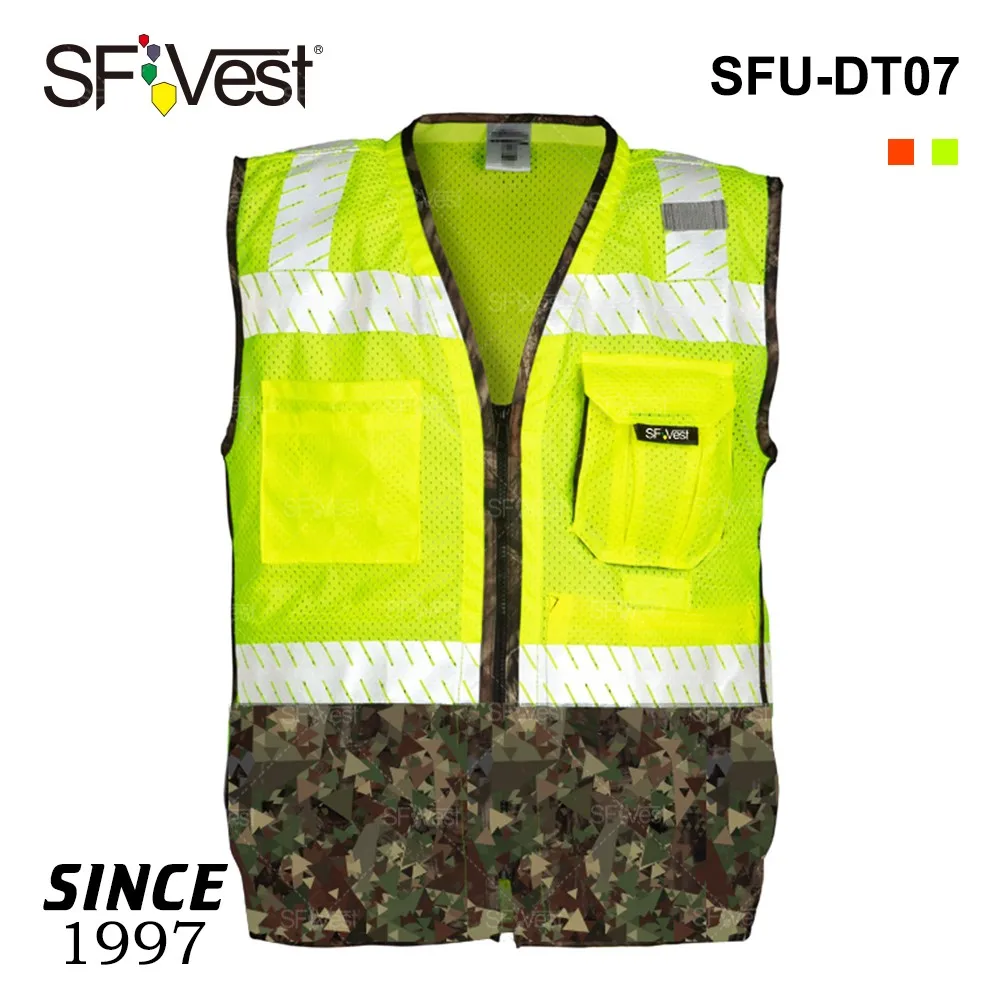 Wholesale 100 Polyester Mesh Two Tone Hi Vis Reflective Safety Hunting