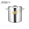 304 Stainless Steel Commercial cookware restaurant Deep Drawing Stock Pot with Sandwich Bottom Lid big soup stock pot