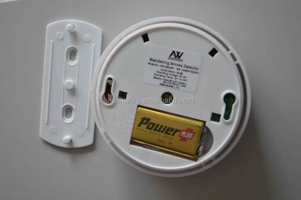 Wireless 9v Battery Operated Smoke Detector/Stand Alone Smoke Detector