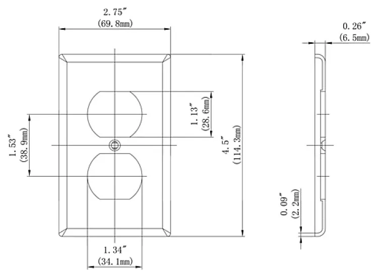 Duplex Wall Plates Kit Home Electrical Outlet Cover 1gang 2gang