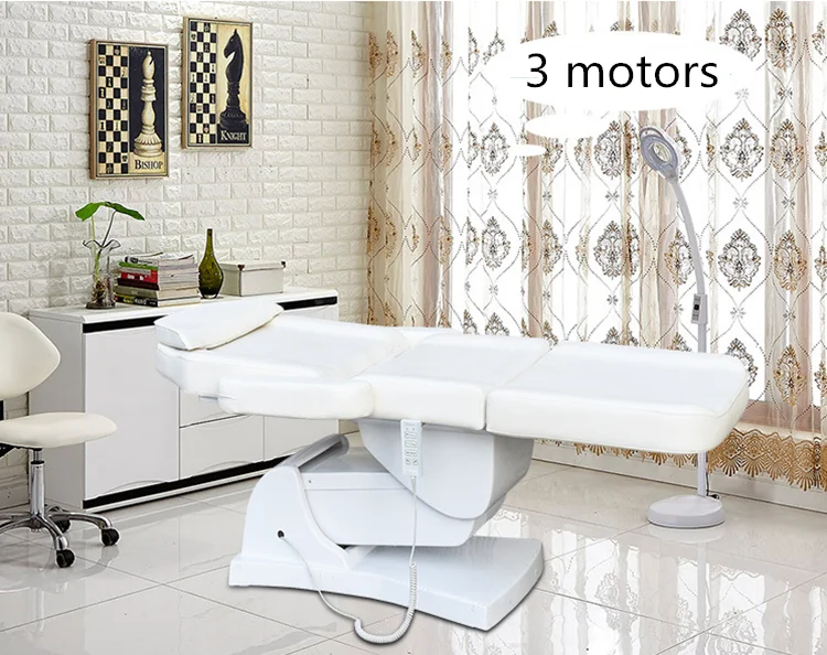 whole sales electric facial grooming bed with 3 or 4 motors electric treatment chair