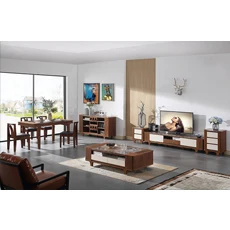 Wood board stoving varnish tv stand furniture living room coffee table set