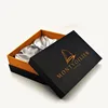 Custom Brand Luxury Two Pieces Rigid Cardboard Perfume Bottle Gift Box Lid And Base Tea Tin Packaging Boxes With Satin Lining