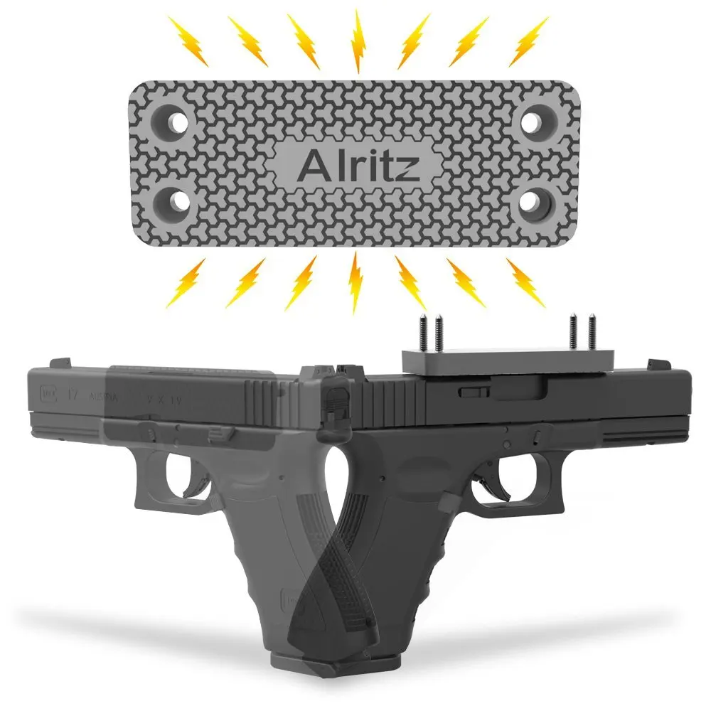 Magnet Gun Mount for Car, 42 Lbs Rubber Coated Magnetic Gun Holster, Concealed Holder for Pistol, Air Gun, Revolver, Handgun, Shotgun, Rifle in Vehicle, Truck, Desk, Wall, Home, Office