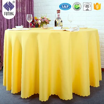 Cheap Dining Banquet Wedding Polyester Jacquard Round Table Cloth