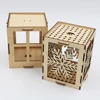 Custom Wood Snowflake Candle Holder Box For Christmas Gift