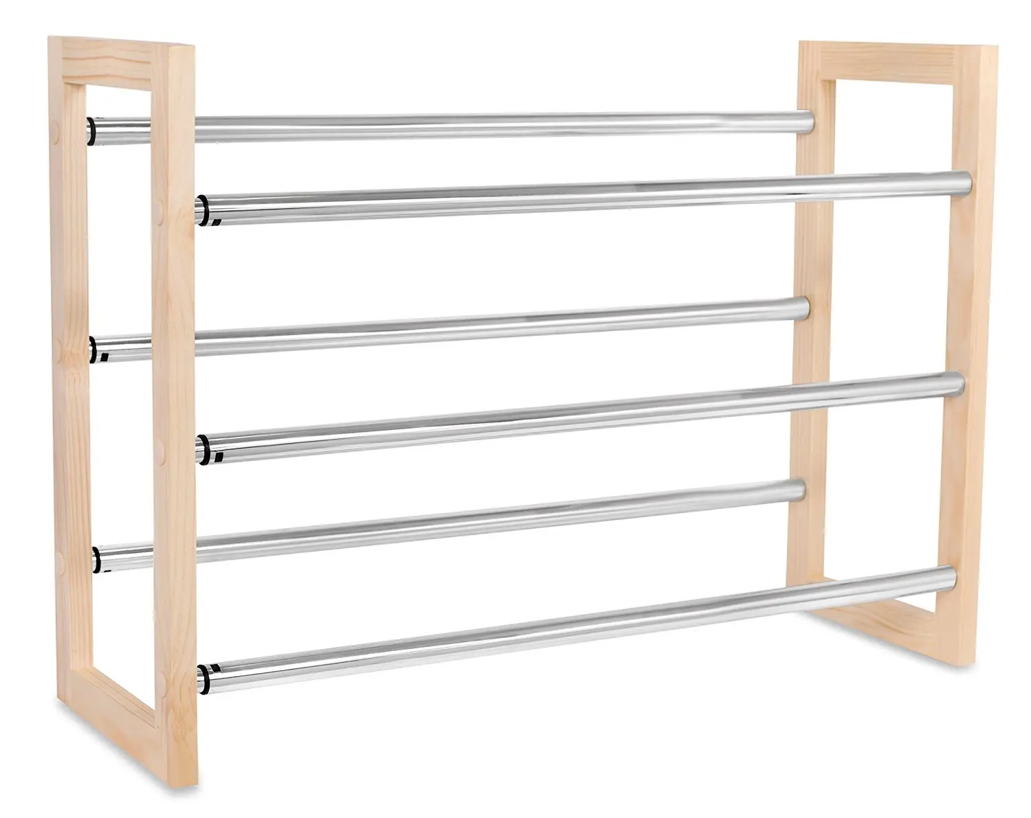 Buy Birdrock Home Free Standing Bamboo Shoe Rack With Handles 6 Tier Wood Closets And Entryway Organizer Fits 18 Pairs Of Shoes In Cheap Price On Alibaba Com