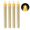 Homemory Flickering Electric Window Candles Battery Operated Moving Flame LED Taper Candles for Christmas, Weddings, Home Decor