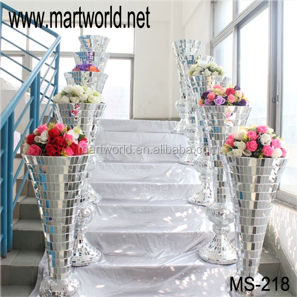 2020 Hot Sale Bling Mirror Glass Surface Alcohol Wedding Column