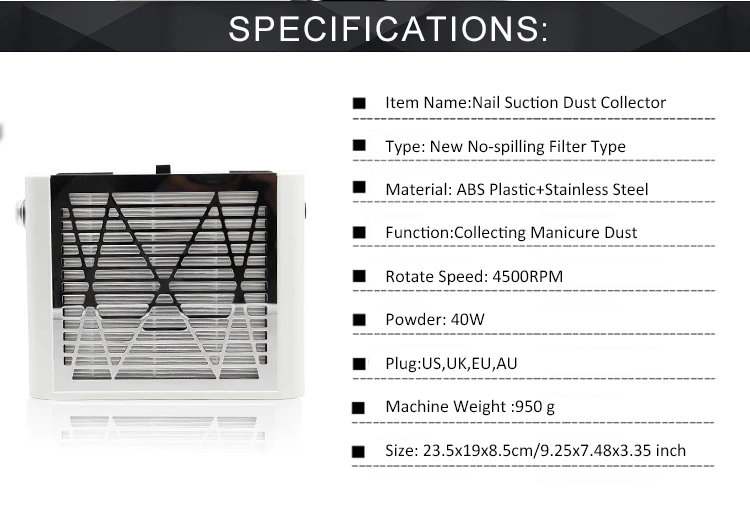 nail drill dust collector