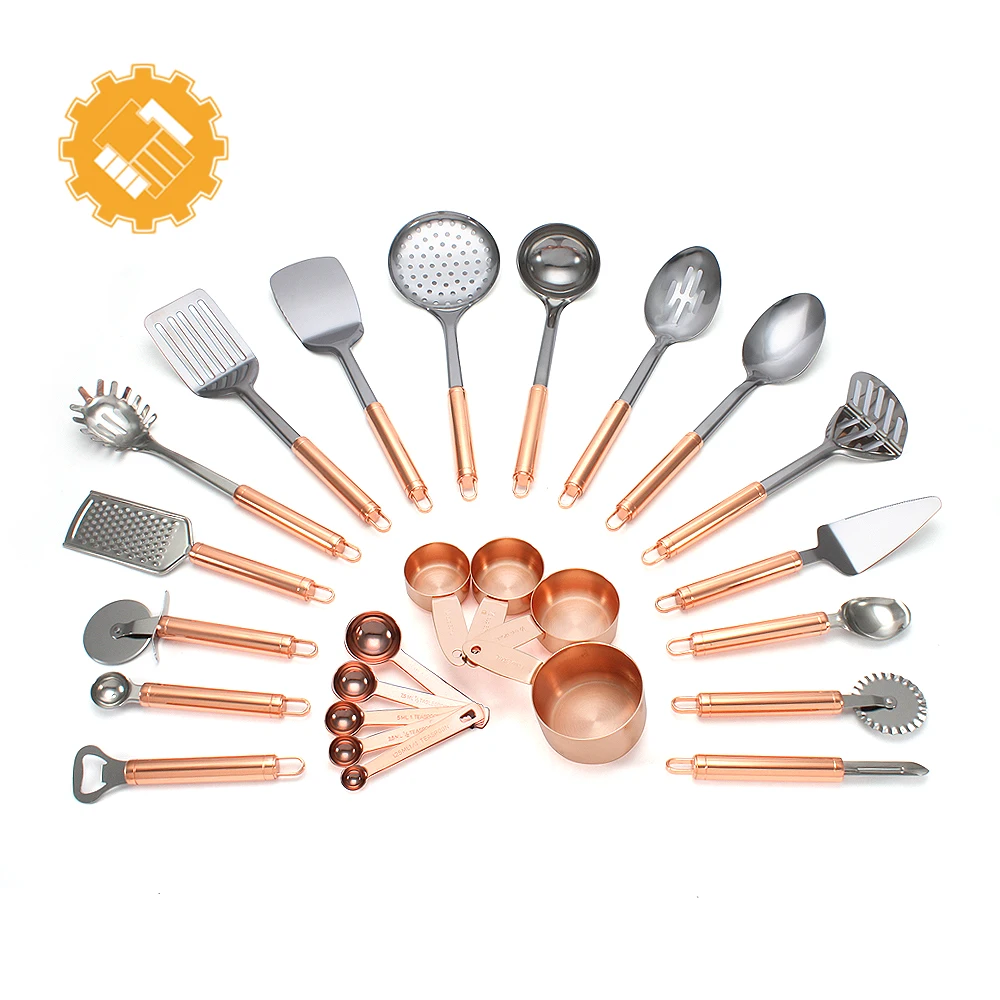 metal kitchen utensils set