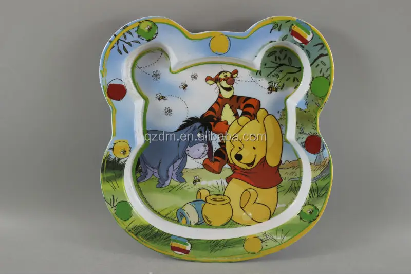 melamine bear shape plate for kids