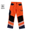 Mens safety work uniform orange cargo construction working pants