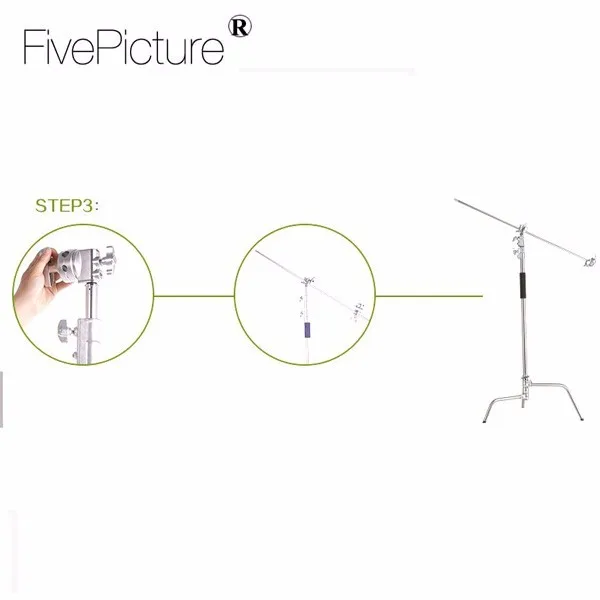 3m Pro Photo Studio 10ft Heavy Duty C Stand With Arm Boom Light Stand