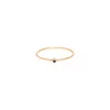 925 silver 18k gold plated mini black tourmaline ring