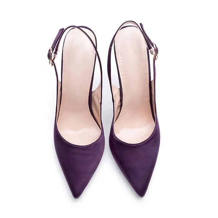 Comfortable Design Wholesale Women's Pointed Toe Stiletto High Heel Satin Wedding Dress Pumps.jpg