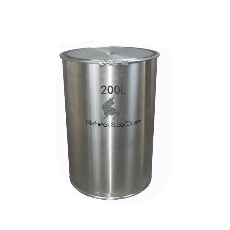 55 Gallon 316 NEW Stainless Steel Open Head Barrel (1.0mm)