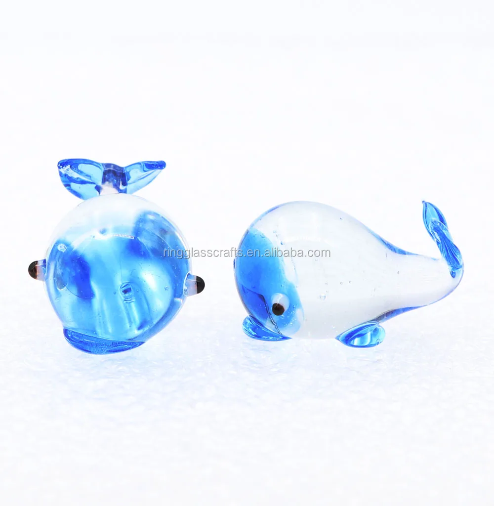 Small Handmade Murano Lampwork Miniature Blown Glass Sea Animal Fish
