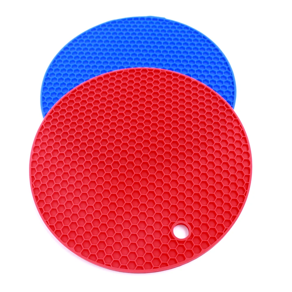 Non-stick heat resistant kitchen honeycomb drying silicone mat