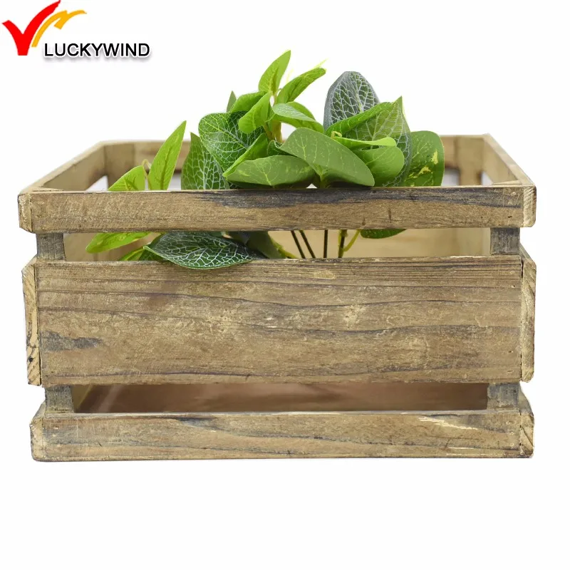 Wholesale Cheap Vintage Handmade Rustic Wooden Fruit Crates For Sale
