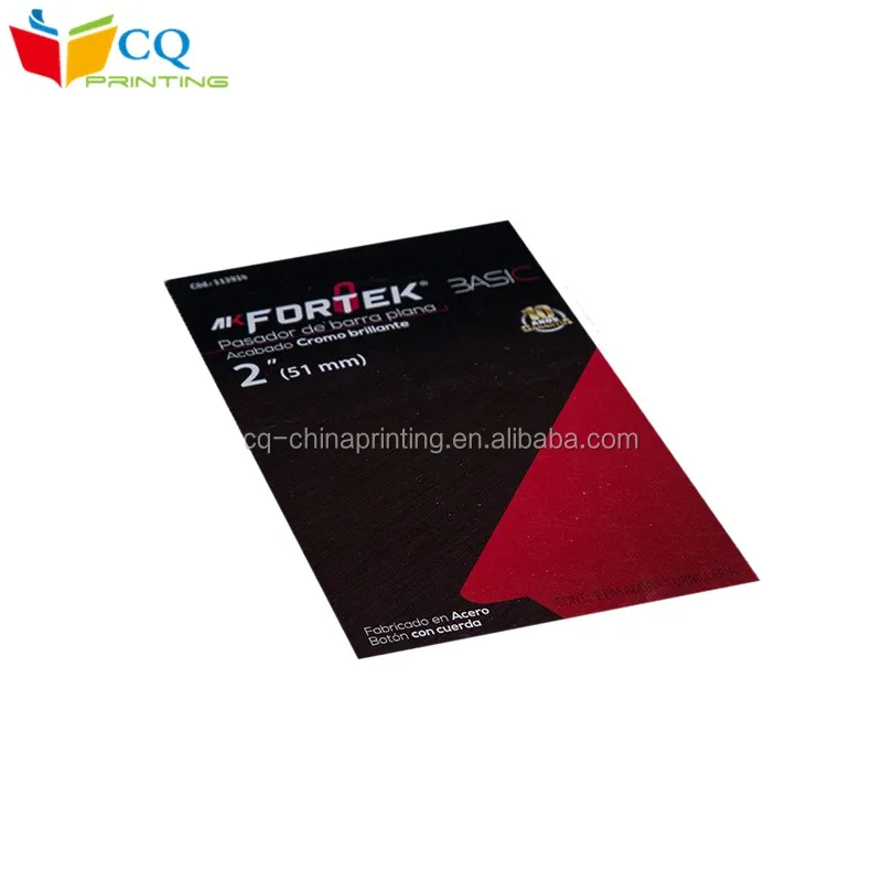 8.2x14cm Customized Double Side Printed Black Paper Card For Hardware,Header Card Printing,Tags