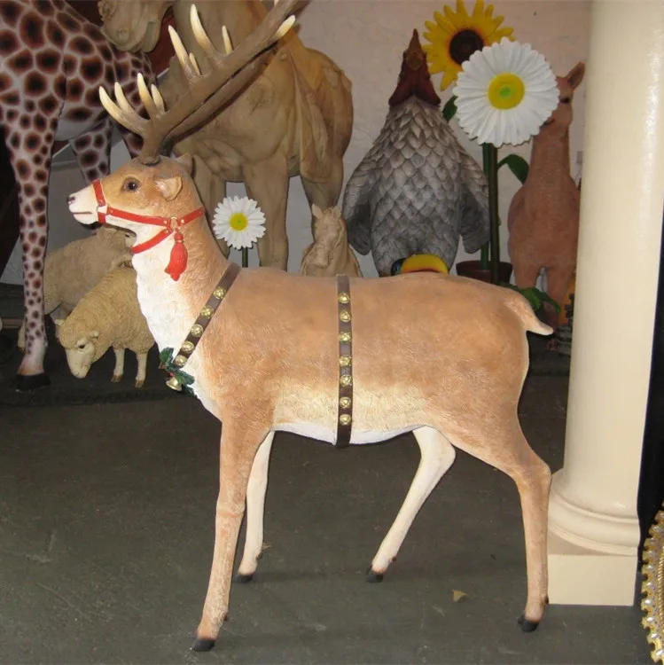 large outdoor resin reindeer