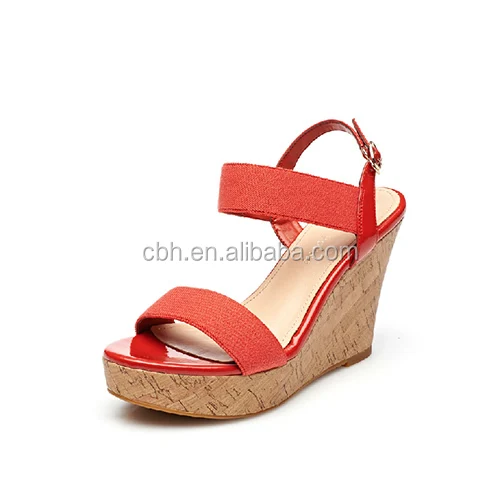 Fashion Soft Pink high heel shoes ,High Wedge Heel Sexy Sandals(BH15090011)