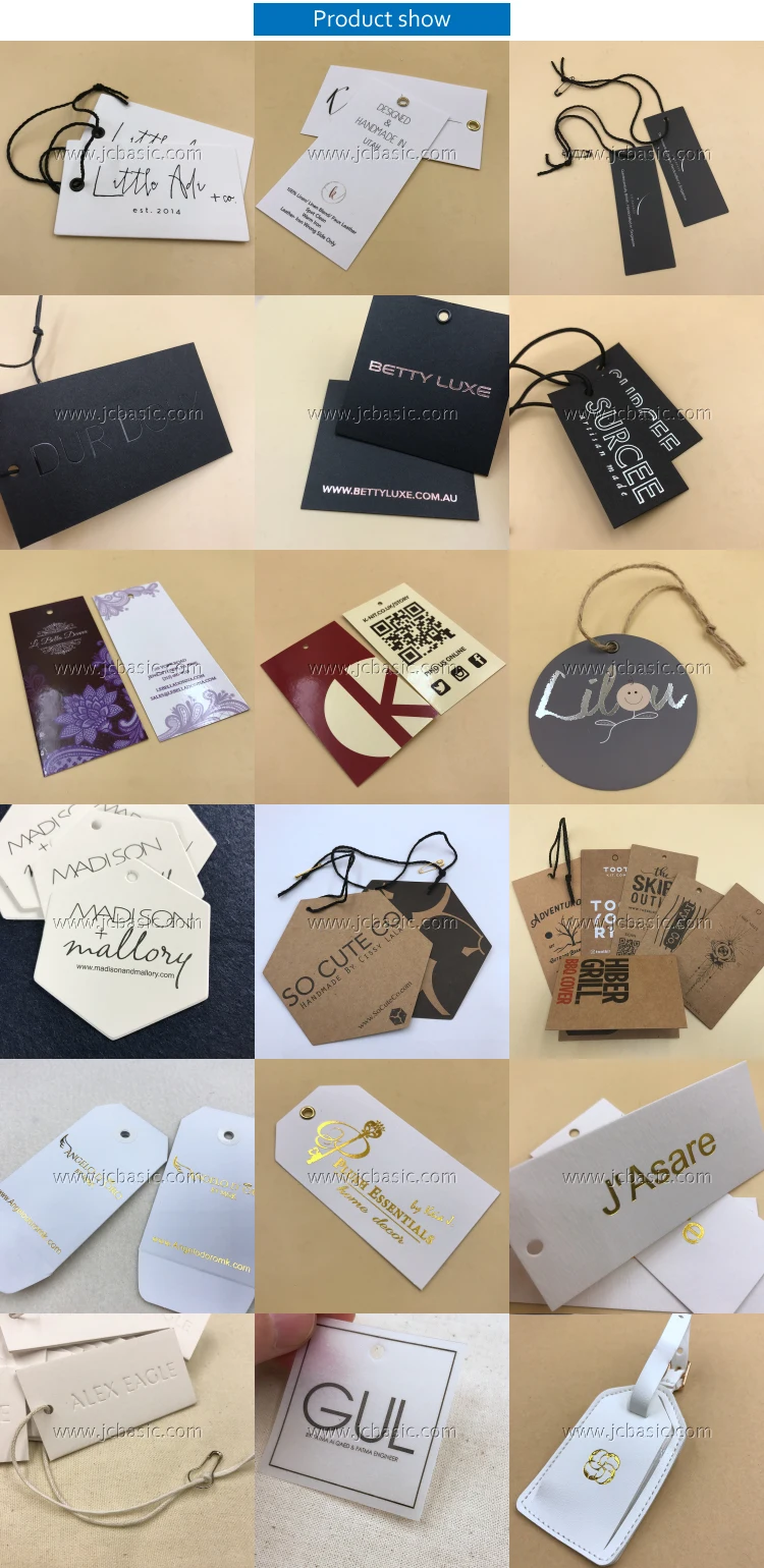 Screen Printing Clothing Hang Tag Labels/hangtag/pvc Tags/price Tags