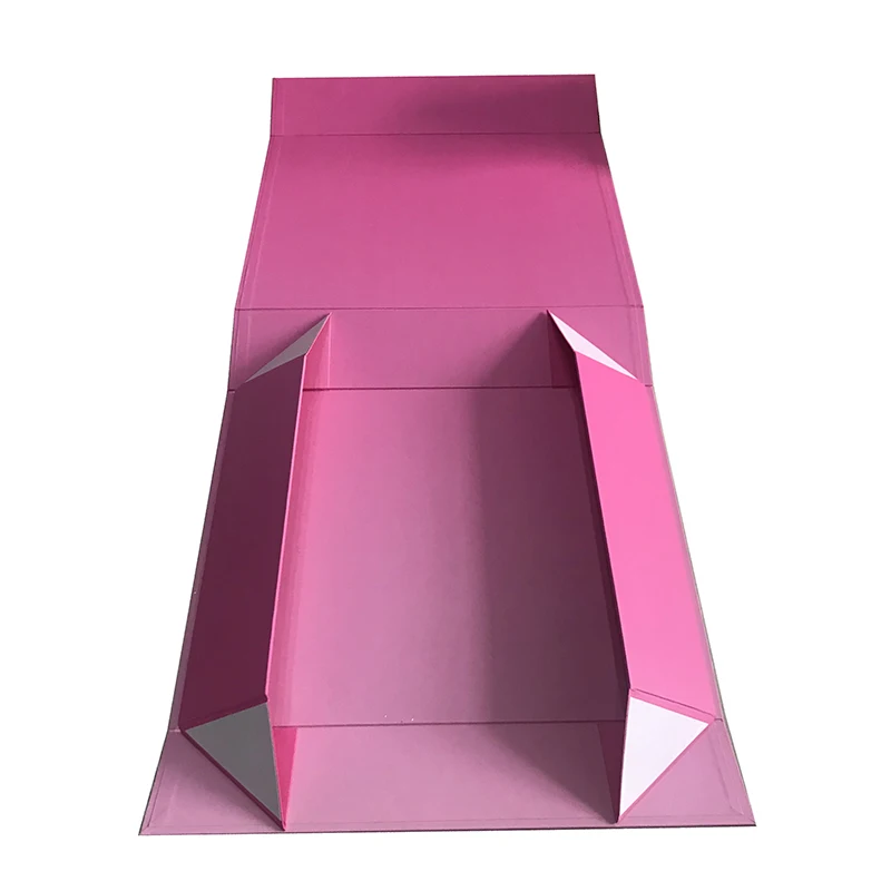 Pink Color Custom Logo T-shirt Gift Packaging Box With Magnetic Lid Wholesale