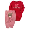 SEV.WEN Baby Girl Outfits Christmas Autumn Winter Beautiful Clothes Kids Clothes Long Sleeve Romper Long Pants Set
