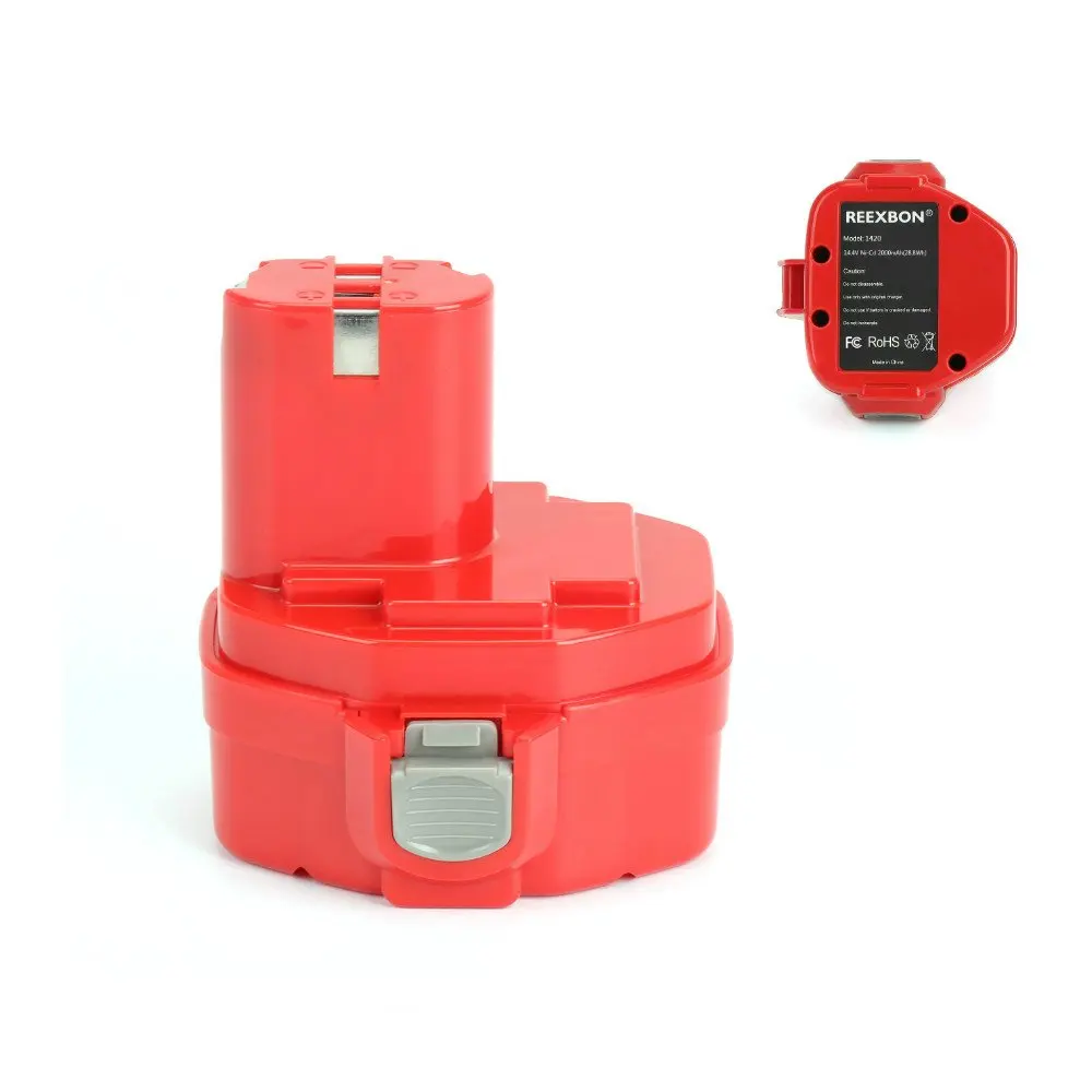 REEXBON 14.4V Battery for Makita 1420, Replacement Battery for Makita 1420, 1422, 1433, 1434, 1435, 1435F, 192699-A, 193158-3, 192600-1(2.0Ah, Ni-Cd)
