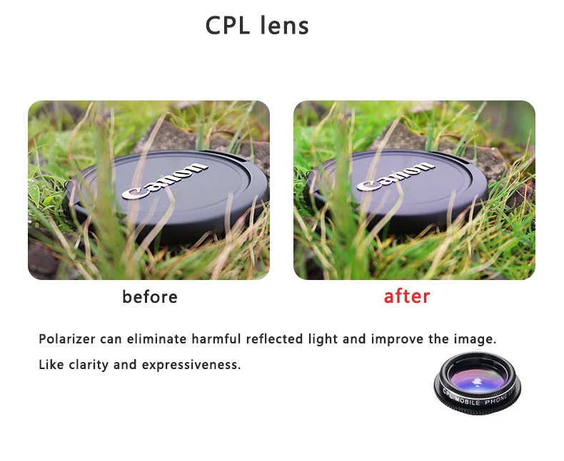 LIGINN 7 in 1 camera lens kit Wide Angle Fisheye Macro Telephoto CPL kaleidoscope starlight cell phone camera lens