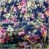 shaoxing YINI HOT SALE 100% Polyester printed crepe fabric crinkle fabrics for dress