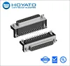 High Density PCB Right Angle 15 Pin male 2.4 Slim D-SUB Connector lock with Hex nuts and Board Lock