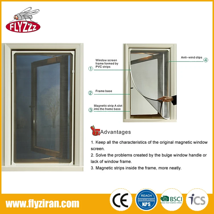 Removable polyester insect mosquito nets self adhesive DIY window screen