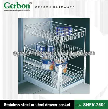 Cabinet Sliding 3 Layer Drawer Basket Buy Drawer Slide Wire
