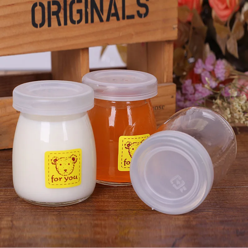 Wholesale 150ml Glass Pudding Jar Ice Milk Cup Yougurt Jar Glass With