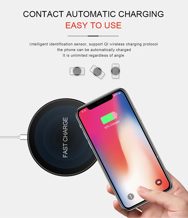 10w Fast Wireless Charger For Samsung Usb Qi Charging Pad For Iphone Xs Max  Xr X 8 Plus - Buy Wireless Charger,Qi Wireless Charger,Wireless Charger Pad  Product on Alibaba.com