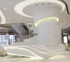 Solid surface airport check-in counter