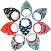 Reusable Washable Cotton Baby Bandana Drool Bibs Burp Cloth Print Arrow Wave Triangle Adjustable Baby Meal Bib Infant Bibs
