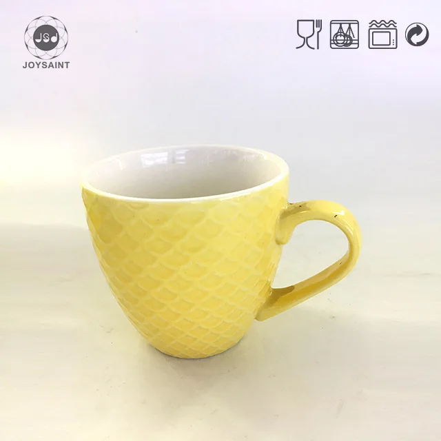 HOT Summer ICE CREAM CONE YELLOW/PINK ICE CREAM CERAMIC CUPS