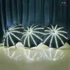 Hot Sale ! Color changing LED luminous black umbrella with flashlight function
