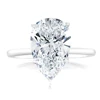 Pear Solitaire Big Ring Design for Women in 925 Sterling Silver