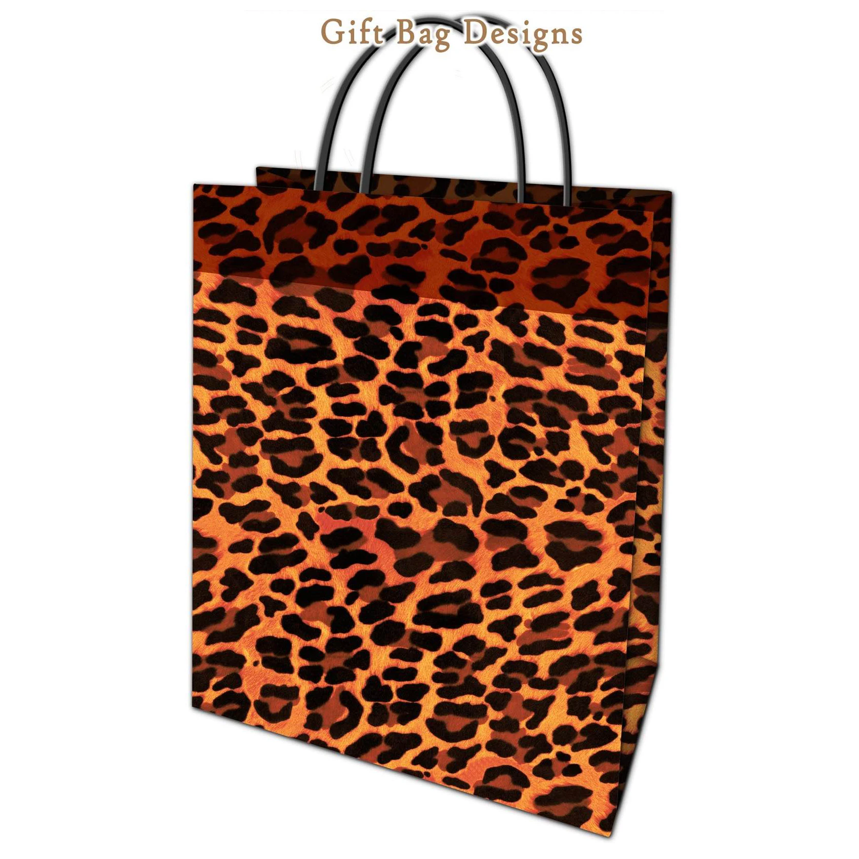 New Product Wholesale Leopard Print Heavy-Duty Prominent Paper Shopping Hand Bags