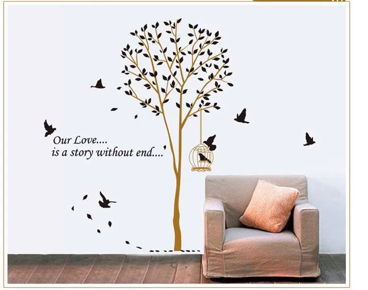 show original title Details about   Branch with Birds-adhesive wall stickers