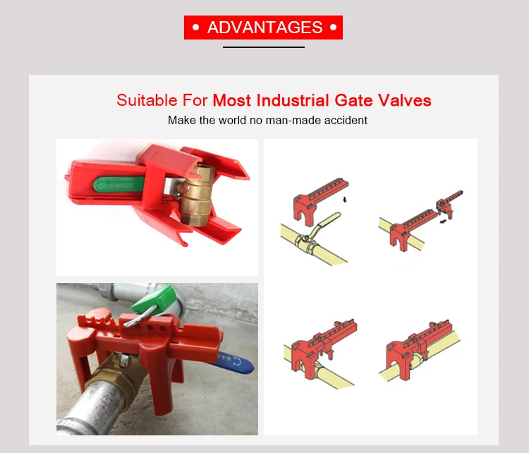 BOSHI Industrial Safety PP Material Adjustable Gate Valve Lockout Kits